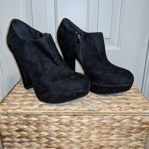 Limelight Black Suede Booties